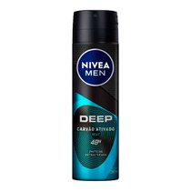 Desodorante Antitranspirante Aerossol Nivea Men Deep Carvão Ativado Beat 150ml Desodorante Antitranspirante Aerossol Nivea Men Deep Carvão Ativado Beat 150ml