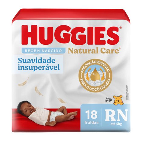 Fralda Huggies Natural Care RN 18un Fralda Huggies Natural Care RN 18un