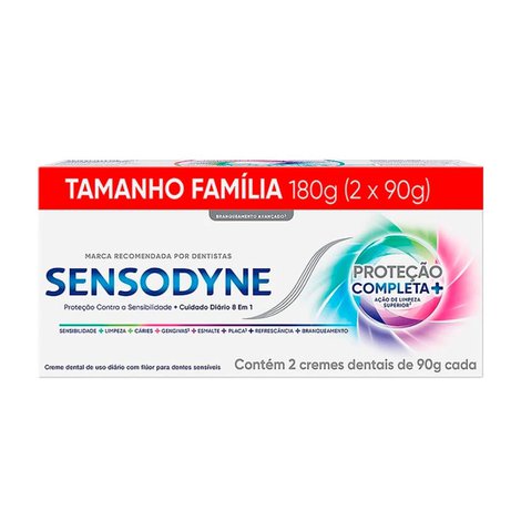 Kit Creme Dental Sensodyne Proteção Completa 2 unidades de 90g cada Kit Creme Dental Sensodyne Proteção Completa 2 unidades de 90g cada