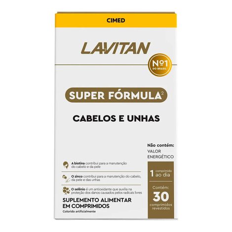 Lavitan Super Fórmula Cabelos e Unhas 30 comprimidos revestidos Lavitan Super Fórmula Cabelos e Unhas 30 comprimidos revestidos