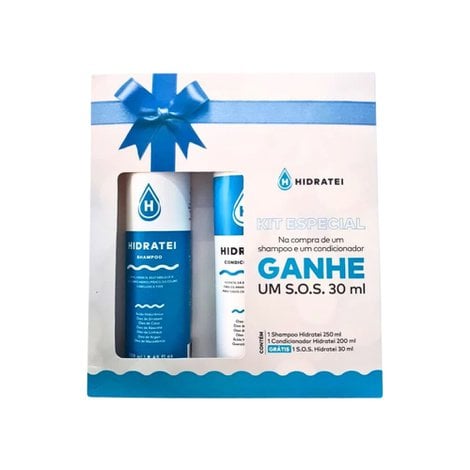 Kit Hidratei Shampoo 250ml + Condicionador 200ml + S.O.S Hidratei 30ml Kit Hidratei Shampoo 250ml + Condicionador 200ml + S.O.S Hidratei 30ml