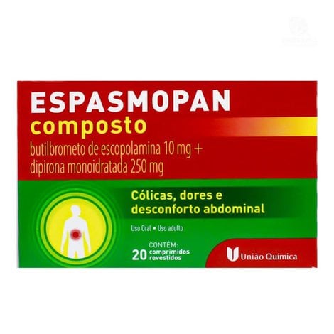 Espasmopan Composto 20 comprimidos revestidos Espasmopan Composto 20 comprimidos revestidos