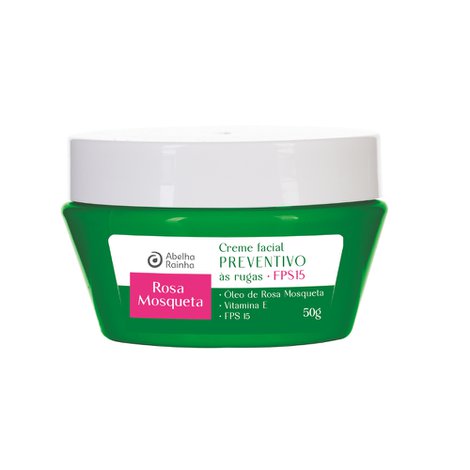 Creme Facial Anti-Idade Abelha Rainha Rosa Mosqueta Preventivo às Rugas Ref 4032 50g Creme Facial Anti-Idade Abelha Rainha Rosa Mosqueta Preventivo às Rugas Ref 4032 50g