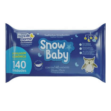Toalhas Umedecidas Snow Baby Hora de Dormir 140un Toalhas Umedecidas Snow Baby Hora de Dormir 140un