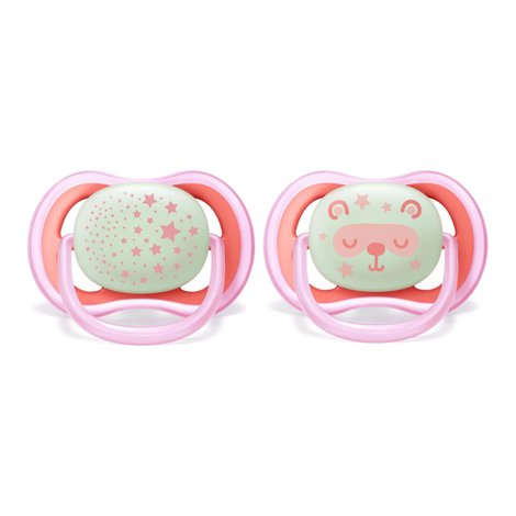 Kit Chupeta Philips Avent Ultra Air Nighttime 6 a 18 meses Kit Chupeta Philips Avent Ultra Air Nighttime 6 a 18 meses