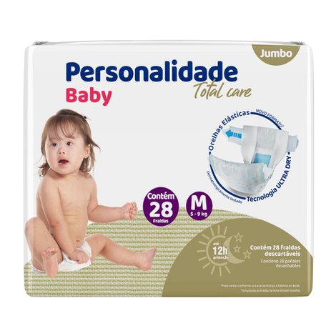 Fralda Personalidade Total Care Tamanho M 28un Fralda Personalidade Total Care Tamanho M 28un