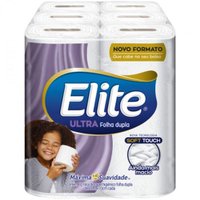 Papel Higiênico Dualette Elite Ultra folha dupla, 12 unidades com 20m cada Papel Higiênico Dualette Elite Ultra folha dupla, 12 unidades com 20m cada