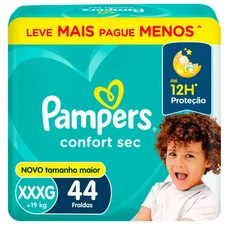 Fralda Pampers Confort Sec XXXG 44 unidades Fralda Pampers Confort Sec XXXG 44 unidades