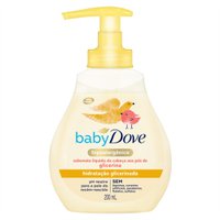 Sabonete Dove Baby Hidratação Glicerinada da Cabeça aos Pés frasco pump, líquido com 200mL Sabonete Dove Baby Hidratação Glicerinada da Cabeça aos Pés frasco pump, líquido com 200mL