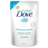 Sabonete Dove Baby Hidratação Enriquecida líquido, refi com 180mL Sabonete Dove Baby Hidratação Enriquecida líquido, refi com 180mL