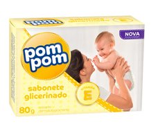 Sabonete Glicerinado Pom Pom Barra 80g Sabonete Glicerinado Pom Pom Barra 80g