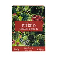 Sabonete Perfumaria Phebo gerânio bourbon, barra 100g Sabonete Perfumaria Phebo gerânio bourbon, barra 100g