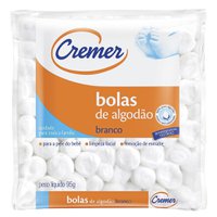 Algodão Redondo Cremer branco, pacote 95g Algodão Redondo Cremer branco, pacote 95g