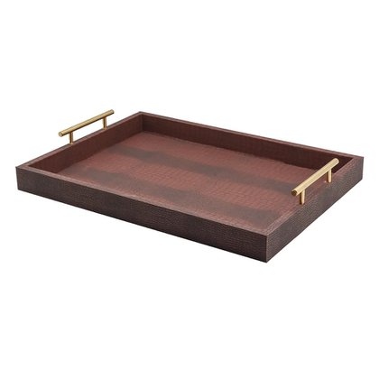 Bandeja Decorativa Alça Metal Mocca 48x35x7,5cm Paramount 2727 Bandeja Decorativa Alça Metal Mocca 48x35x7,5cm Paramount 2727