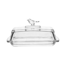 Manteigueira com Tampa Cristal Bird 18x10x9cm Wolff 21018 Manteigueira com Tampa Cristal Bird 18x10x9cm Wolff 21018