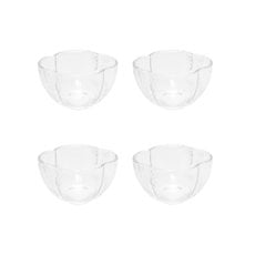 Jogo 4 Bowls Vidro Butterfly 11x11x6,5cm Wolff 20599 Jogo 4 Bowls Vidro Butterfly 11x11x6,5cm Wolff 20599