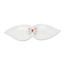 Petisqueira Porcelana Borboletas 22cm Wolff 1171 Petisqueira Porcelana Borboletas 22cm Wolff 1171