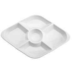 Petisqueira com 5 Divisões Porcelana New Bone Smwphony 37x24x4cm Lyor 8510 - 2ª Linha Petisqueira com 5 Divisões Porcelana New Bone Smwphony 37x24x4cm Lyor 8510 - 2ª Linha