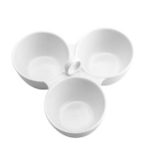 Petisqueira com 3 Divisões Porcelana New Bone Memphis 18,5x18,5x8cm Lyor 8527 Petisqueira com 3 Divisões Porcelana New Bone Memphis 18,5x18,5x8cm Lyor 8527
