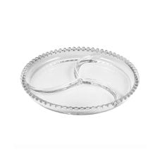 Petisqueira com 3 Divisões Cristal Pearl 24cm Wolff 27890 Petisqueira com 3 Divisões Cristal Pearl 24cm Wolff 27890