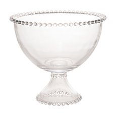 Saladeira com Pé Cristal Pearl 21x19cm Wolff 28389 Saladeira com Pé Cristal Pearl 21x19cm Wolff 28389