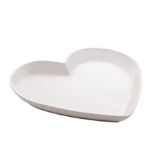 Petisqueira Cerâmica Coração Branco 27,8x26x3,2cm Lyor 8624 - 2ª Linha Petisqueira Cerâmica Coração Branco 27,8x26x3,2cm Lyor 8624 - 2ª Linha