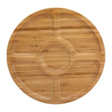 Petisqueira com 5 Divisões Bambu 30x30x2cm Mundiart BG0001 Petisqueira com 5 Divisões Bambu 30x30x2cm Mundiart BG0001