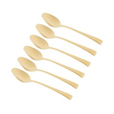 Conjunto 6 Colheres de Chá Aço Inox Berna Dourado Wolff 71523 Conjunto 6 Colheres de Chá Aço Inox Berna Dourado Wolff 71523