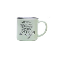 Caneca Porcelana Motive Verde 250ml Bon Gourmet 26097 Caneca Porcelana Motive Verde 250ml Bon Gourmet 26097