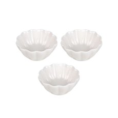 Conjunto 3 Petisqueiras Porcelana Flor 7,5cm Hauskraft PCLN-075 Conjunto 3 Petisqueiras Porcelana Flor 7,5cm Hauskraft PCLN-075