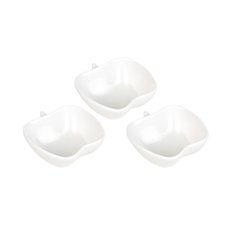Conjunto 3 Petisqueiras Porcelana Maçã 7,5cm Hauskraft PCLN-076 Conjunto 3 Petisqueiras Porcelana Maçã 7,5cm Hauskraft PCLN-076