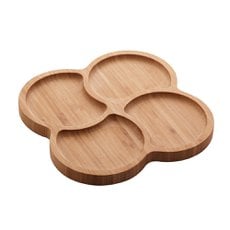 Petisqueira com 4 Divisões Bambu Wave 22x22x1,6cm Lyor 1344 Petisqueira com 4 Divisões Bambu Wave 22x22x1,6cm Lyor 1344