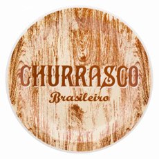 Prato Raso Churrasco Brasileiro Yellow 26cm Oxford J609-6798 Prato Raso Churrasco Brasileiro Yellow 26cm Oxford J609-6798