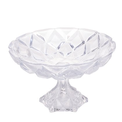 Centro de Mesa com Pé Cristal Deli Diamond 32,5x19,5cm Lyor 4431 Centro de Mesa com Pé Cristal Deli Diamond 32,5x19,5cm Lyor 4431