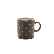 Caneca Cerâmica Coração Cinza 240ml Bon Gourmet 28789 - 2ª Linha Caneca Cerâmica Coração Cinza 240ml Bon Gourmet 28789 - 2ª Linha