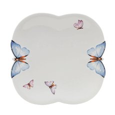 Conjunto 6 Pratos Rasos Porcelana Borboletas 24cm Wolff 1169 Conjunto 6 Pratos Rasos Porcelana Borboletas 24cm Wolff 1169