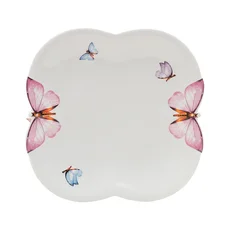 Conjunto 6 Pratos Sobremesa Porcelana Borboletas 21,5cm Wolff 1168 Conjunto 6 Pratos Sobremesa Porcelana Borboletas 21,5cm Wolff 1168