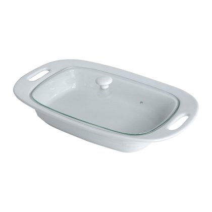 Refratário Vidro com Tampa Porcelana Bon Gourmet 2849 Refratário Vidro com Tampa Porcelana Bon Gourmet 2849