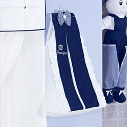 Porta Fraldas Príncipe Branco - Azul Porta Fraldas Príncipe Branco - Azul