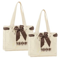 Conjunto de Sacolas Safari Bege 2 Peças Conjunto de Sacolas Safari Bege 2 Peças