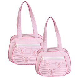 Conjunto de Bolsas Maternidade Lacinhos Rosa 2 Peças Conjunto de Bolsas Maternidade Lacinhos Rosa 2 Peças