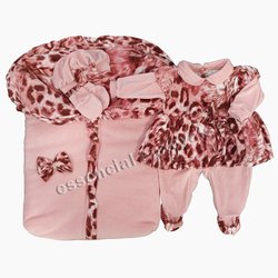 Saída de Maternidade Balonê Rosa Plush 4 Peças Saída de Maternidade Balonê Rosa Plush 4 Peças