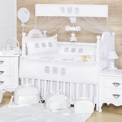Quarto de Bebê Completo Realeza Branco Sem Enxoval Cama Babá Quarto de Bebê Completo Realeza Branco Sem Enxoval Cama Babá