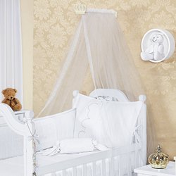 Mosquiteiro de Parede Coroa em Tule Branco Mosquiteiro de Parede Coroa em Tule Branco