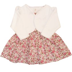Vestido + Casaco Glamour Floral Bebê Menina Vestido + Casaco Glamour Floral Bebê Menina