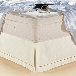Saia Box Cama Solteiro King Classic Branco - Palha Ponto Palito Saia Box Cama Solteiro King Classic Branco - Palha Ponto Palito
