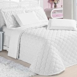 Jogo de Cama Lese Branco Queen 4 Peças 200 Fios Jogo de Cama Lese Branco Queen 4 Peças 200 Fios