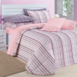 Jogo de Cama Manisa Rosê King 4 Peças 100% Algodão Jogo de Cama Manisa Rosê King 4 Peças 100% Algodão