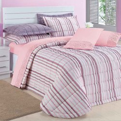 Jogo de Cama Manisa Rosê Casal 4 Peças 100% Algodão Jogo de Cama Manisa Rosê Casal 4 Peças 100% Algodão