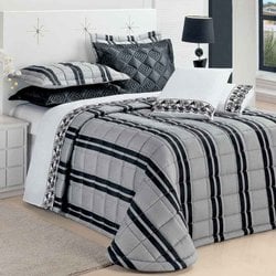 Jogo de Cama Alsa Cinza Casal King 4 Peças 100% Algodão Jogo de Cama Alsa Cinza Casal King 4 Peças 100% Algodão